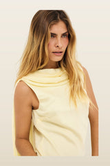 Scarf Detail Satin Mini Dress — model back