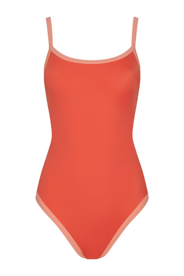 Scoop Neck One Piece | Papaya — packshot