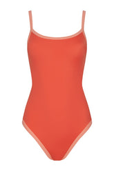 Scoop Neck One Piece | Papaya — packshot