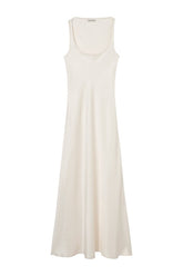 Scoop neck satin dress — packshot