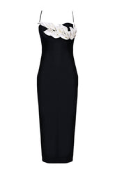 Selene Mesh Flower Applique Midi Dress — packshot