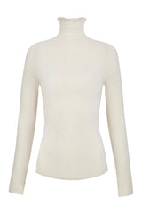 Semi Sheer High Neck Longsleeve Top — packshot