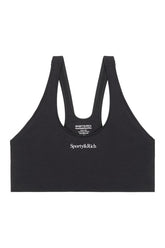 Serif Logo Sports Bra - Carbon — packshot
