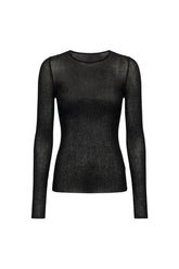Sheer Ribbed Long Sleeve Top — packshot