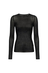 Sheer Ribbed Long Sleeve Top — packshot