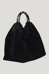 Sienna In Black Suede — model front