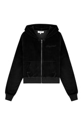 Signature Logo Krystal Zip Hoodie - Black/Crystal — packshot