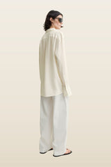 Silk crepe shirt — model back