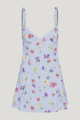 Siren Floral Mini Dress - Fresh Florals — model side