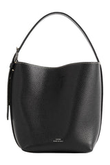 Small belted grained-leather tote — packshot