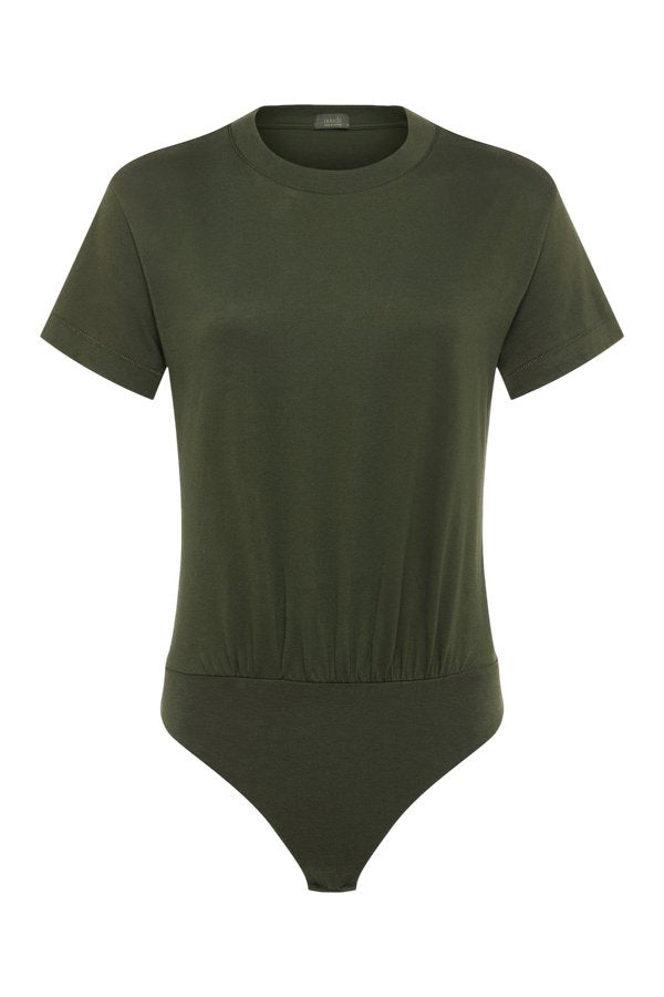 Soft Cotton Everyday T-Shirt Bodysuit | Darkest — packshot