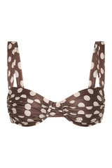 Sol Bikini Top Cioccolato Dot — packshot