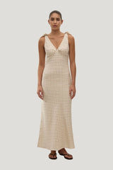 Solana Maxi Dress Lola Polka Dot — model front