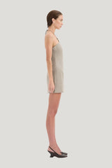 Solene Halter Mini Dress — model side