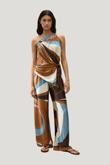Sotto Knot Top Notte — model front