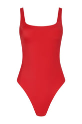 Square Neck One Piece | Smooth Cayenne — packshot