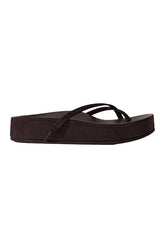 Suede Cross Strap Flatform - Coffee — packshot