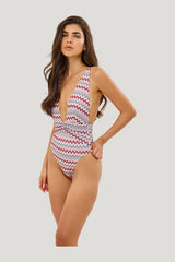 Swan Bari Chevron - One Piece — model front