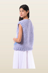 Swan Lake Knit Vest — model back