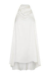 Sydney Asymmetrical Satin Halter Mini Dress — packshot