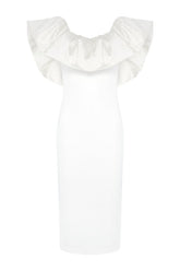Taffeta Tarsila Ruffle Midi Dress — packshot