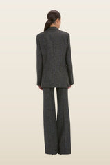 Tailored Jacket In Grey Melange — model back