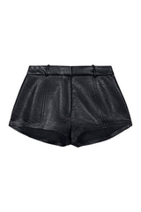 Tailored Leather Micro Shorts — packshot