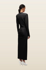 The Jersey Draped Midi Dress — model back
