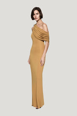 The Camden Dry Jersey Dress — model side