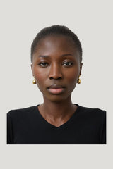 The Julie Earrings — model side
