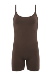 Cotton Stretch The Romper | Coffee — packshot