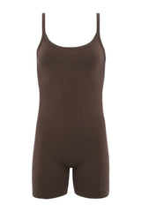 Cotton Stretch The Romper | Coffee — packshot