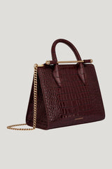 Mini Tote - Croc-Embossed — model front
