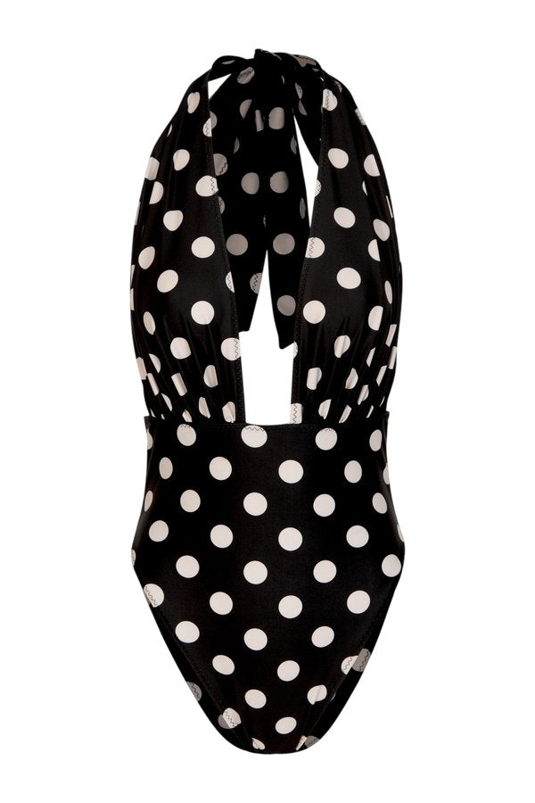 V One Piece (Black Taupe Polka Dot) — packshot