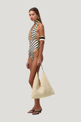V One Piece (Diagonal Stripe) — model side