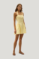 Venza Mini Dress Gingham — model side