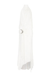 Vida Midi Dress In Ivory Spandex Jersey — packshot