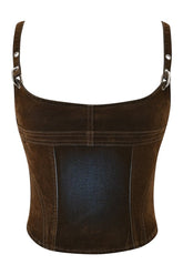 Vivaine Denim Corset Top - Neutral — packshot