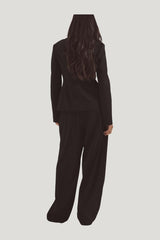 Wide High Waist Suit Pants — model front