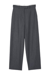 Wide leg trousers | dark grey melange — packshot