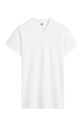 Wide-ribbed v-neck tee optic — packshot