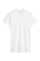 Wide-ribbed v-neck tee optic — packshot