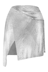 Winona Wrap Skirt Chrome Silver — packshot