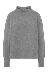 Wool Blend Mock Neck Sweater - Concrete — packshot