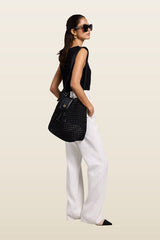 Woven Tote — model back