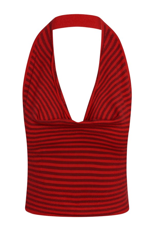 x JENNIE Briar Knit Halter Top - Spring Stripe — packshot