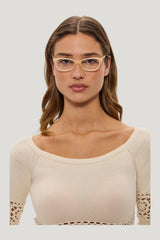 x LEXXOLA Mimi Optical Glasses - Honey — model front