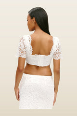 x Paige Lorenze Honeymoon Lace Blouse - Sunday Ceremony — model back