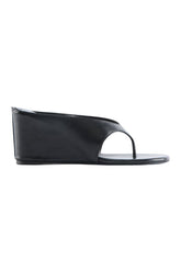 Yaga Wedge Sandal Black Leather — packshot