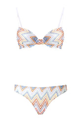 Zig zag printed fabric bikini with balconette top — packshot